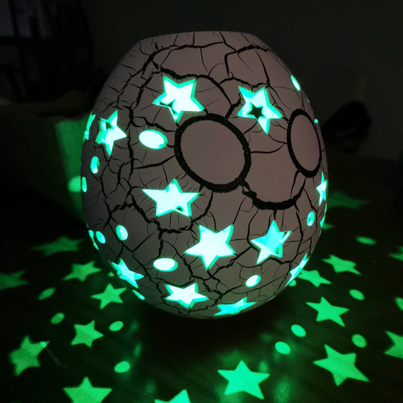 Cracked LED Goose Egg Lamp RGB Tumbler | Rechargeable Mood Light Cup with Touch Control and Color-Changing Design