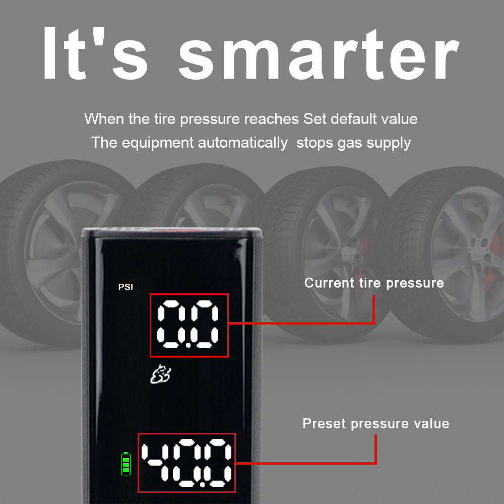 Smart Electric Bike Pump – Rechargeable 150 PSI Portable Air Inflator for Mountain & Road Bikes