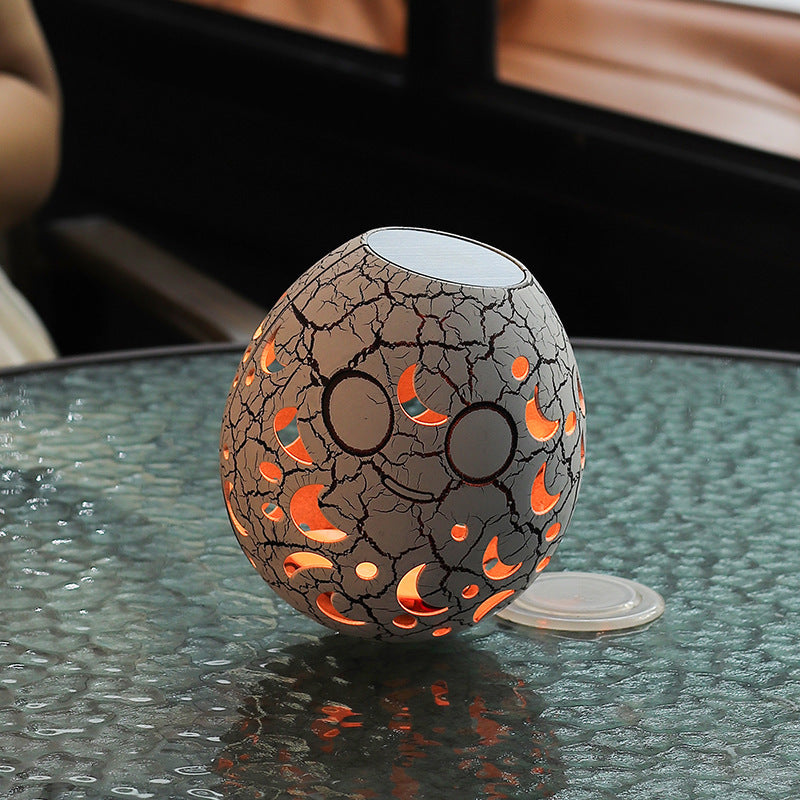 Cracked LED Goose Egg Lamp RGB Tumbler | Rechargeable Mood Light Cup with Touch Control and Color-Changing Design
