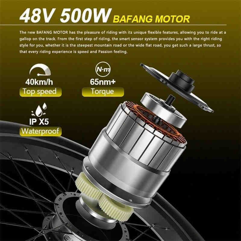 500W E-Bike – 27.5” Electric Mountain Bicycle with Bafang Motor & 27 Speeds