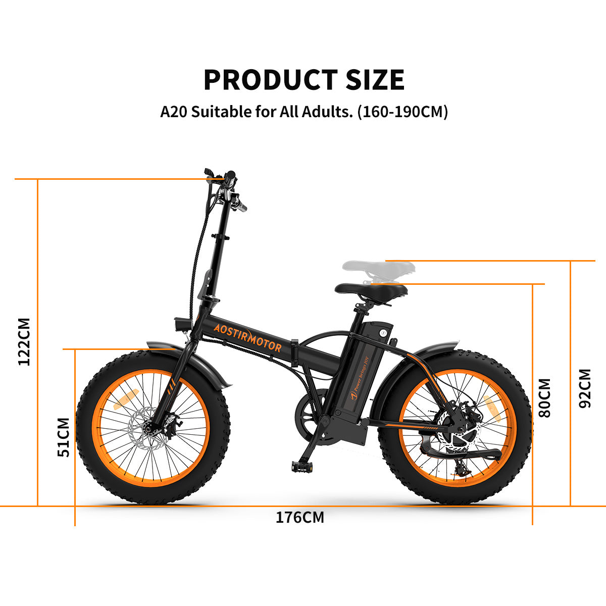 🚴 36V 500W Foldable Fat Tire E-Bike – 20x4.0” Commuter Powerhouse with 13AH Battery & LCD Display
