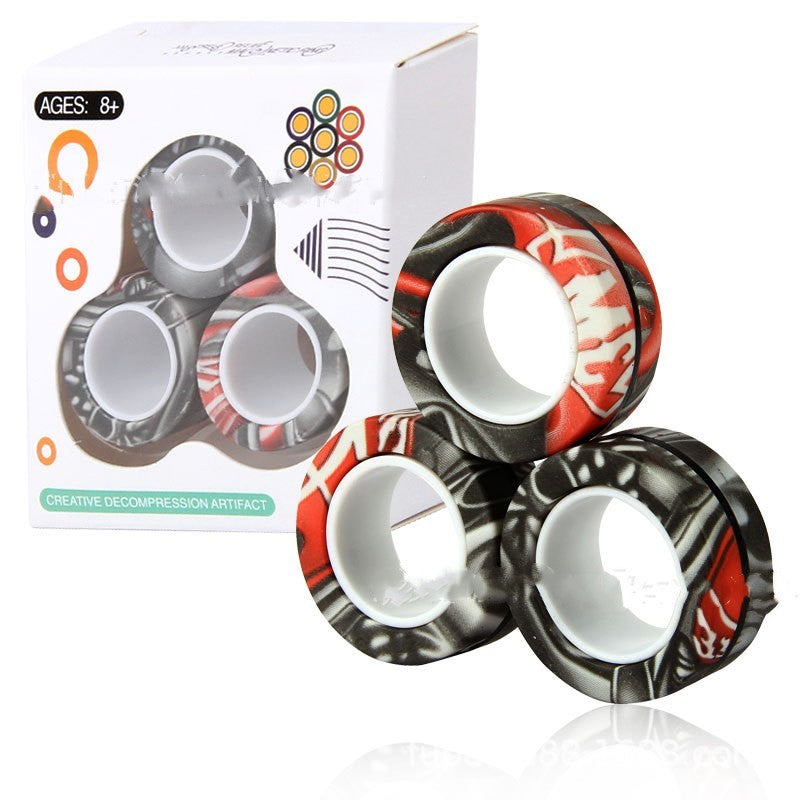 Magic Magnetic Fidget Ring – Anti-Stress Desk Toy for Anxiety Relief & Fun