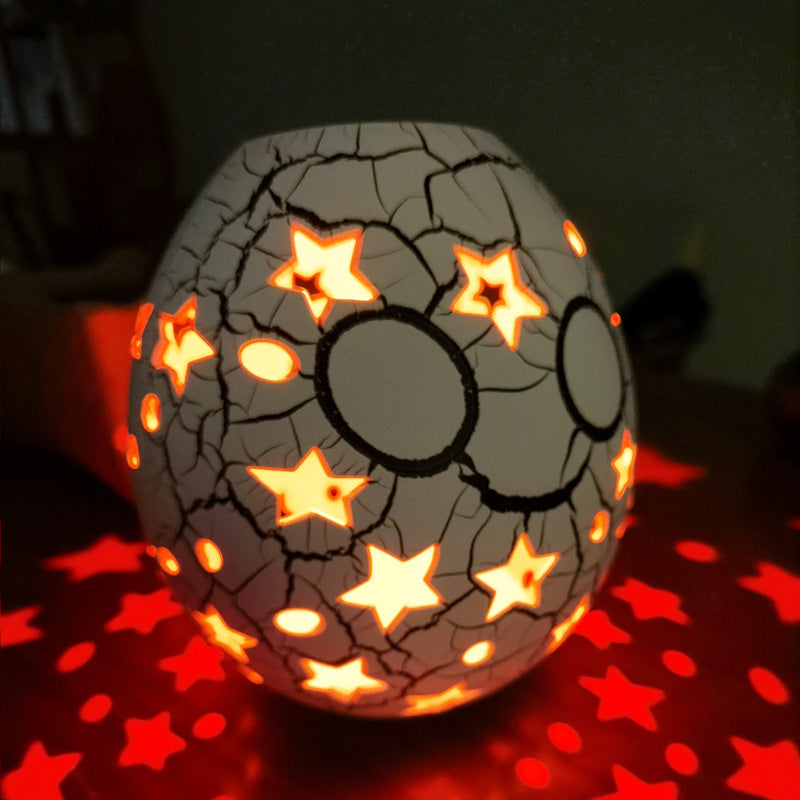 Cracked LED Goose Egg Lamp RGB Tumbler | Rechargeable Mood Light Cup with Touch Control and Color-Changing Design