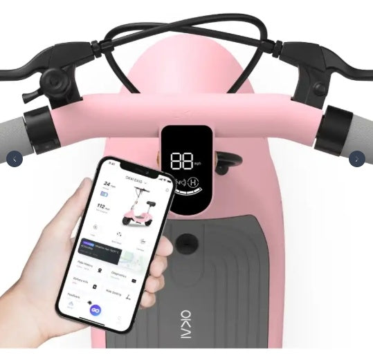 Ceetle Electric Scooter with Convertible Seat – 220lb Capacity, 18-Mile Range, 16MPH Speed, Foldable Design