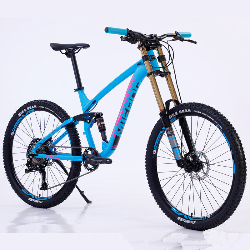 Aluminum Alloy Soft Tail Mountain Bike – Hydraulic Oil Brake, Full Suspension Damping, 27-Speed Off-Road Bicycle