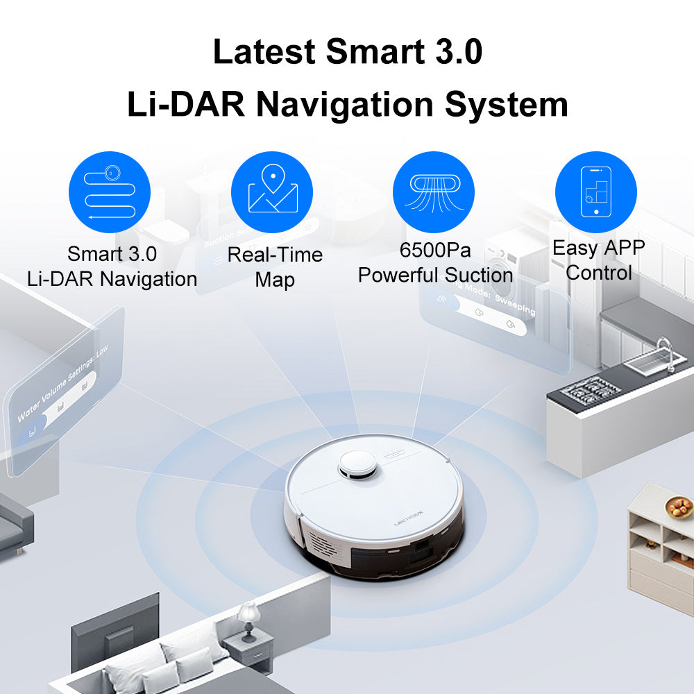 Intelligent 3-in-1 Smart Vacuum: Fully Automatic Wash, Sweep & Mop Robot with Self-Cleaning Dust Collector