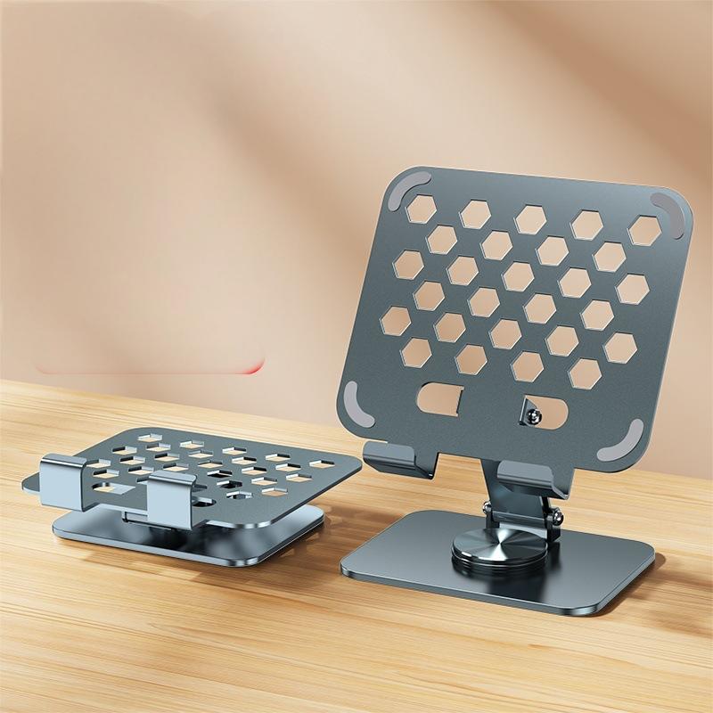 360° Rotating Foldable Tablet & Phone Stand – All-Metal Universal Holder
