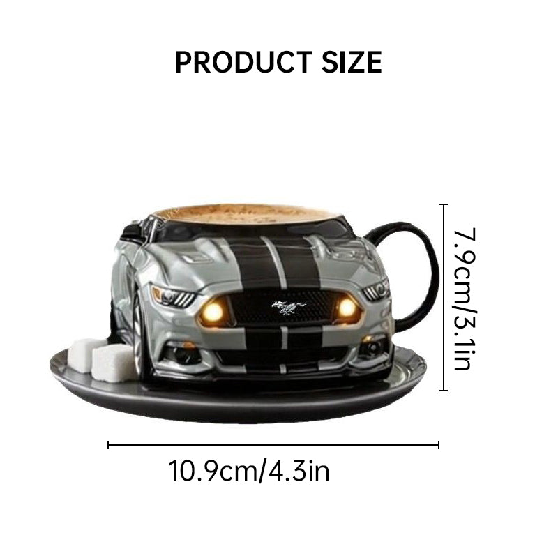 Car-Shaped Stainless Steel Coffee Mug – Handmade Novelty Office Cup for Auto Lovers