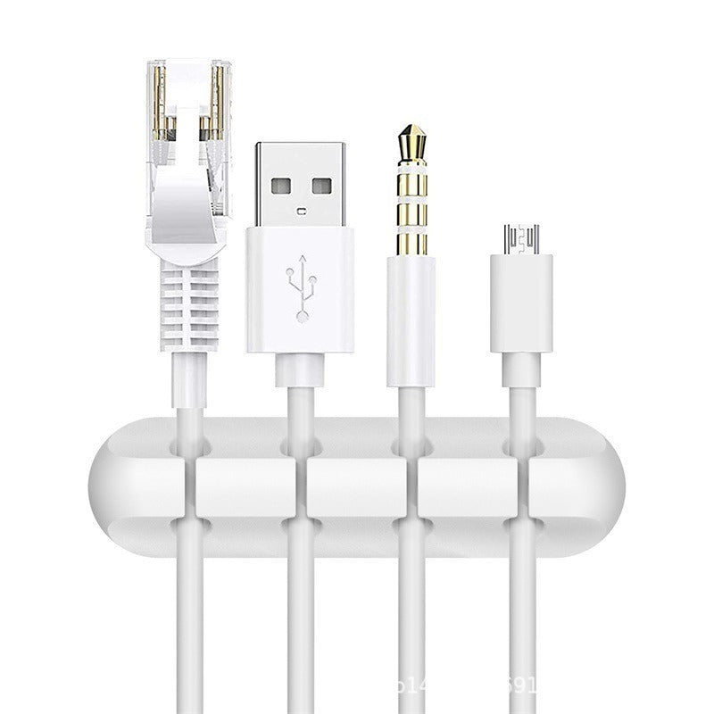 Silicone Cable Organizer & Charging Hub – Desktop Phone Accessory