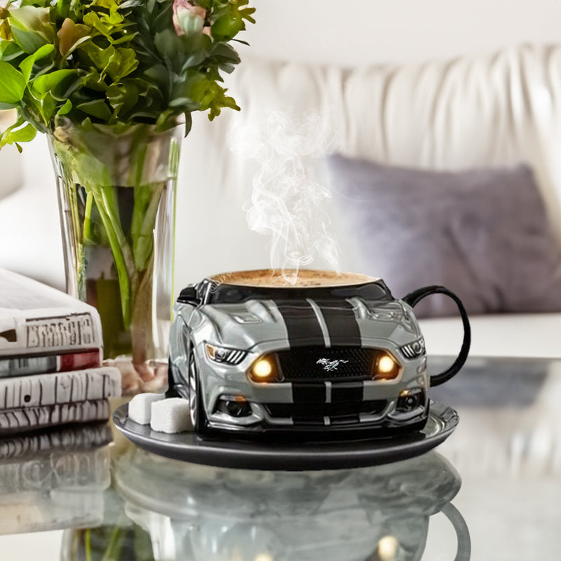 Car-Shaped Stainless Steel Coffee Mug – Handmade Novelty Office Cup for Auto Lovers