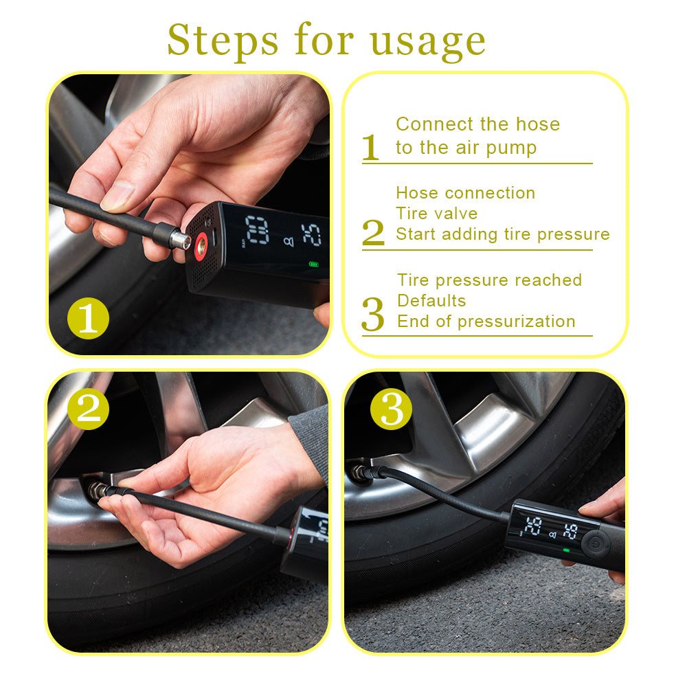 Smart Electric Bike Pump – Rechargeable 150 PSI Portable Air Inflator for Mountain & Road Bikes