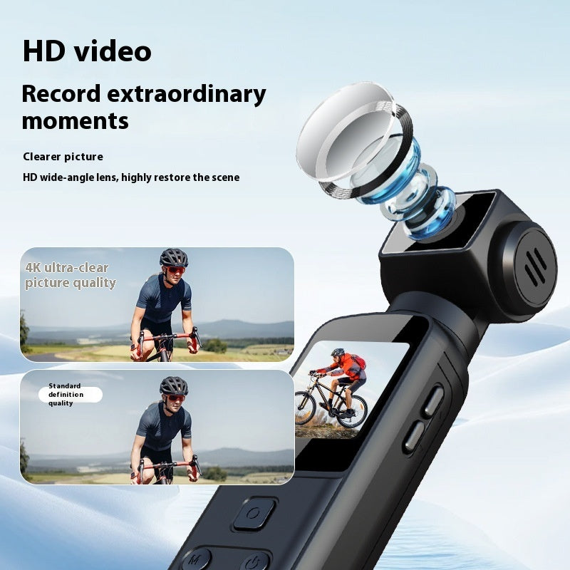 4K Ultra HD Mini Sports Action Camera – Pocket-Sized, Waterproof, Anti-Shake, Wide-Angle Adventure Cam