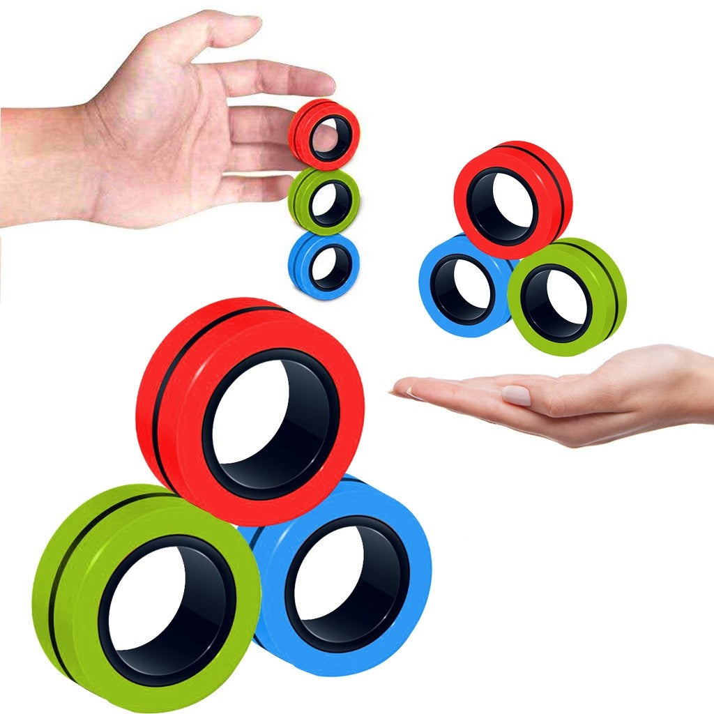 Magic Magnetic Fidget Ring – Anti-Stress Desk Toy for Anxiety Relief & Fun