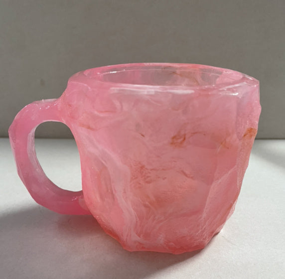 “400ml Resin Mineral Crystal Coffee Mug with Handle”