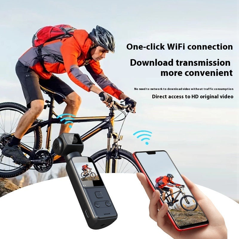 4K Ultra HD Mini Sports Action Camera – Pocket-Sized, Waterproof, Anti-Shake, Wide-Angle Adventure Cam