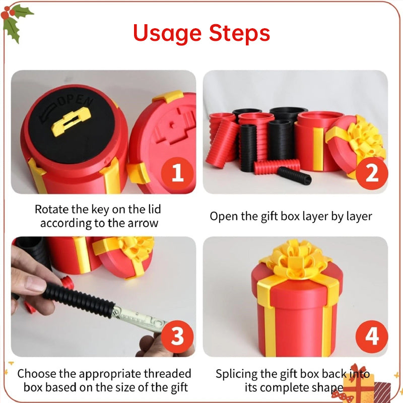 Annoying Nested Puzzle Gift Box – Creative Money & Card Holder for Christmas