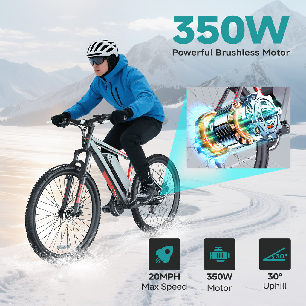350W City Electric Bike 20” | 40km Range, 21-Speed Gears & Mechanical Disc Brakes