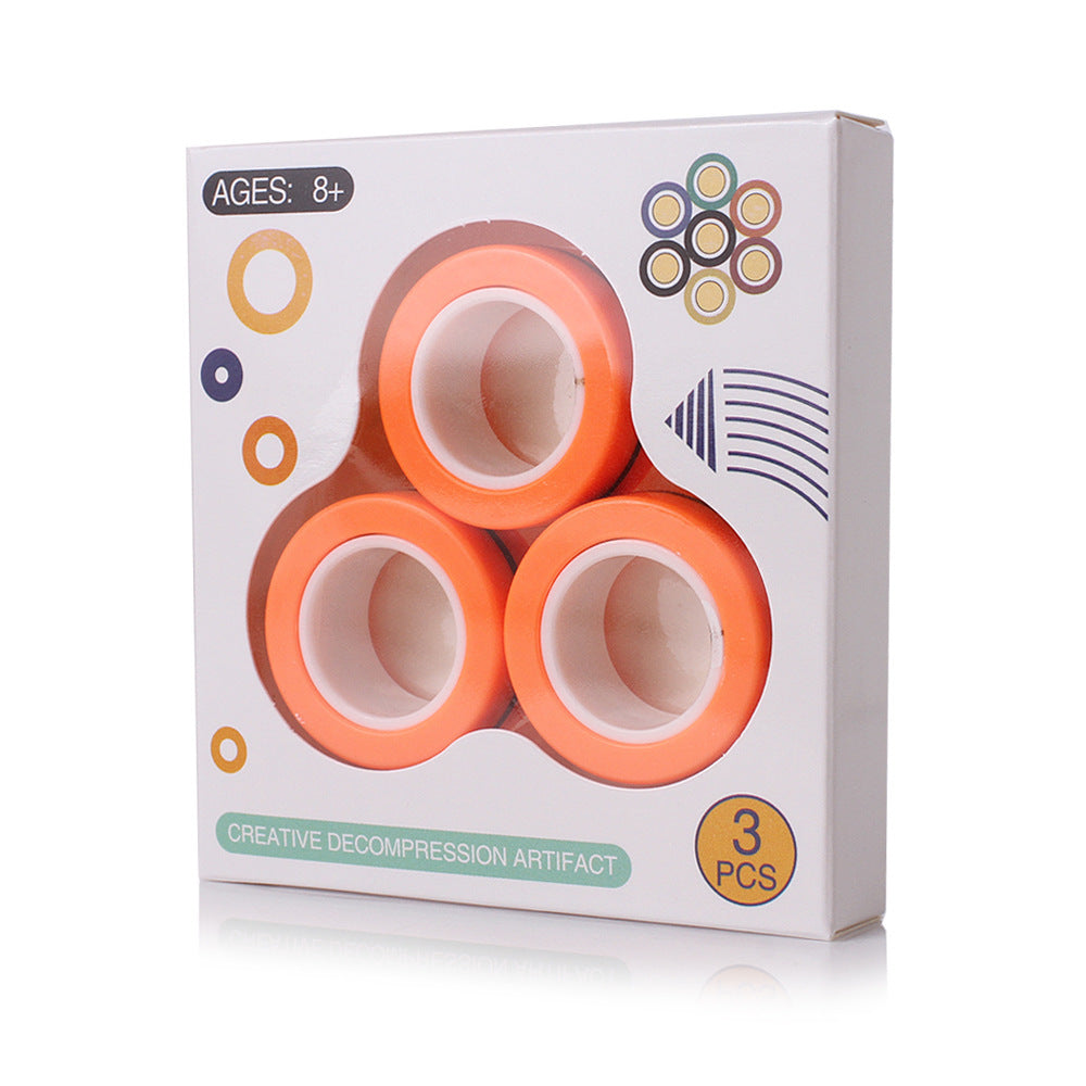 Magic Magnetic Fidget Ring – Anti-Stress Desk Toy for Anxiety Relief & Fun