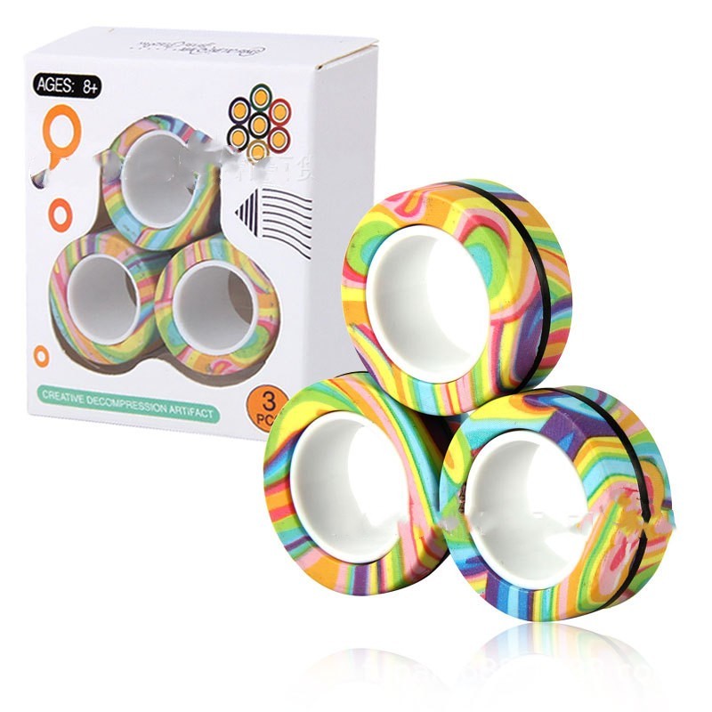 Magic Magnetic Fidget Ring – Anti-Stress Desk Toy for Anxiety Relief & Fun