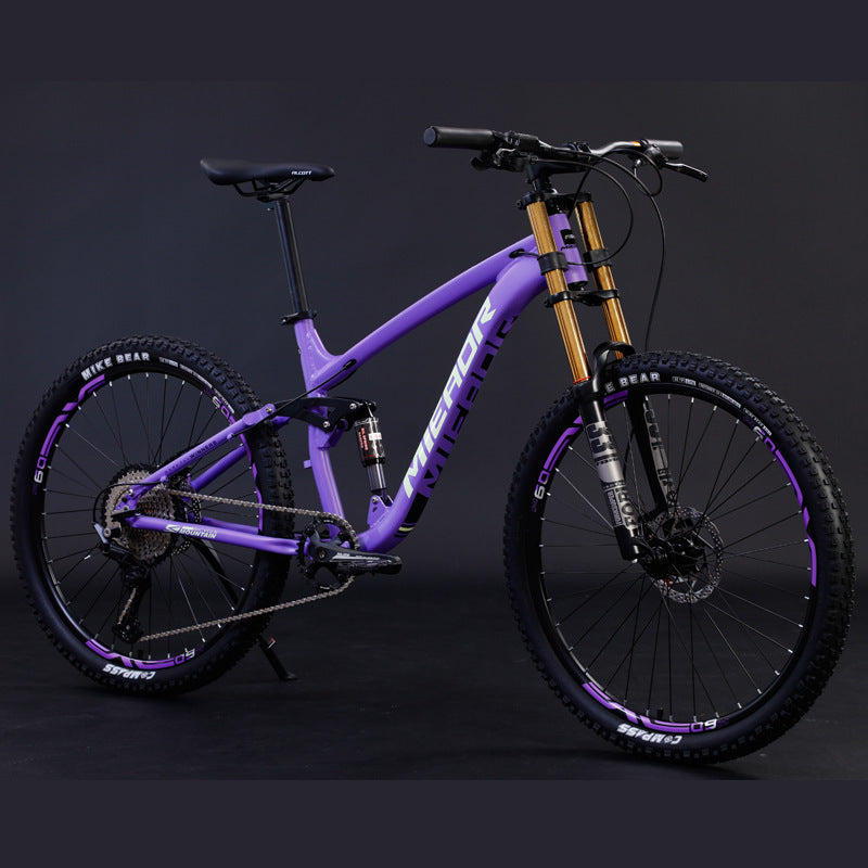 Aluminum Alloy Soft Tail Mountain Bike – Hydraulic Oil Brake, Full Suspension Damping, 27-Speed Off-Road Bicycle