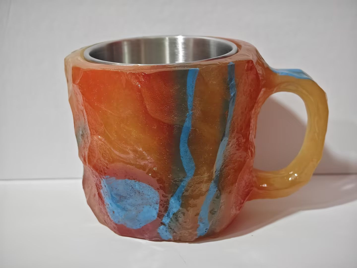 “400ml Resin Mineral Crystal Coffee Mug with Handle”