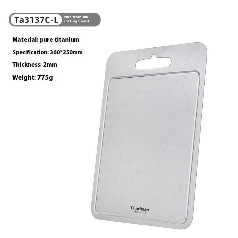 TitanEdge™ Titanium Cutting Board – Thickened, Rustproof, Knife-Friendly Precision Board