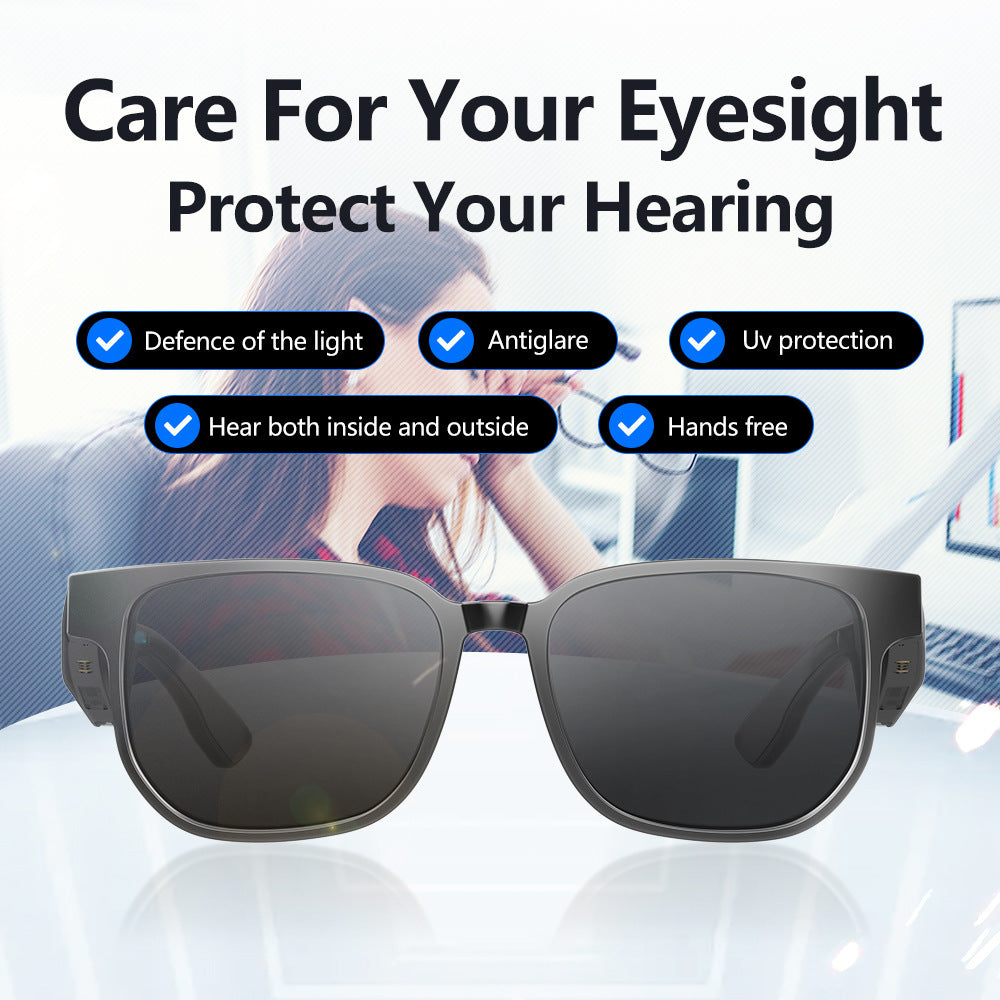 Smart Bluetooth Glasses with Built-In Speakers & Mic -Hands-Free Calling, Music, UV Protection, Outdoor Sports
