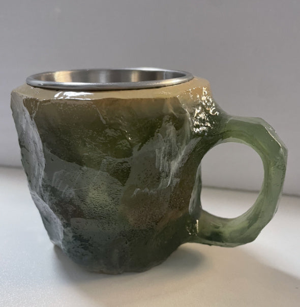 “400ml Resin Mineral Crystal Coffee Mug with Handle”