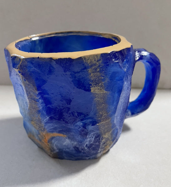“400ml Resin Mineral Crystal Coffee Mug with Handle”