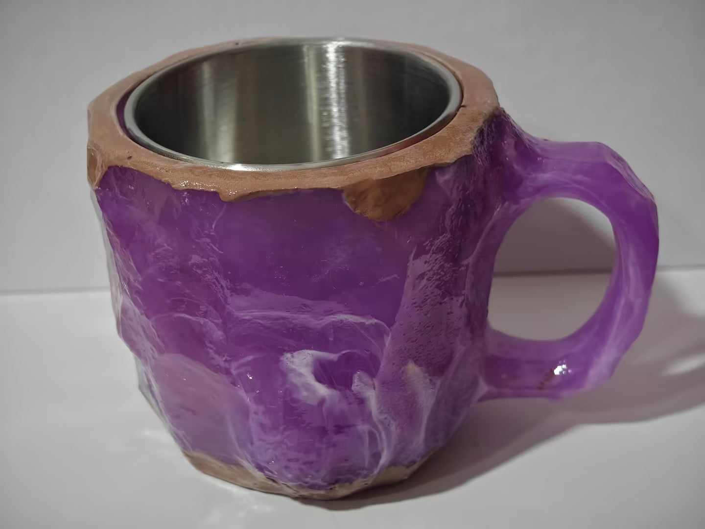 “400ml Resin Mineral Crystal Coffee Mug with Handle”