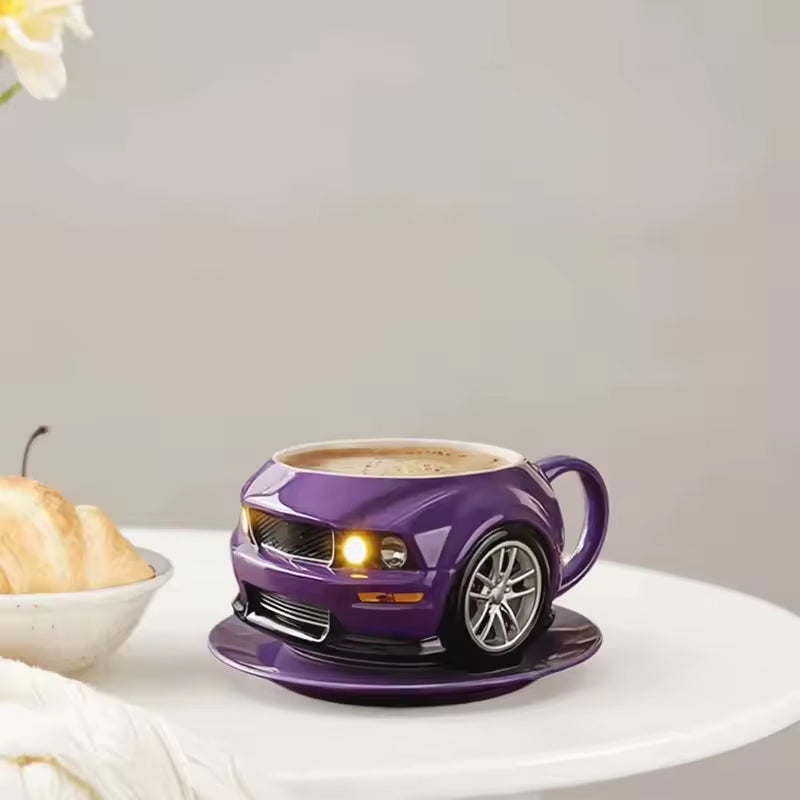 Car-Shaped Stainless Steel Coffee Mug – Handmade Novelty Office Cup for Auto Lovers