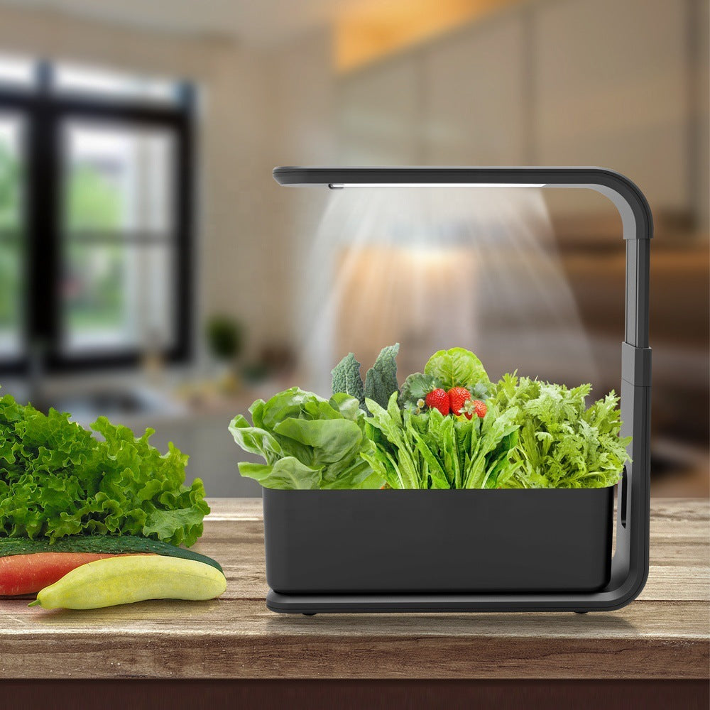 E Indoor Smart Plant & Vegetable Planter – Hydroponic System for Home & Office, Self-Watering, LED Grow Lights
