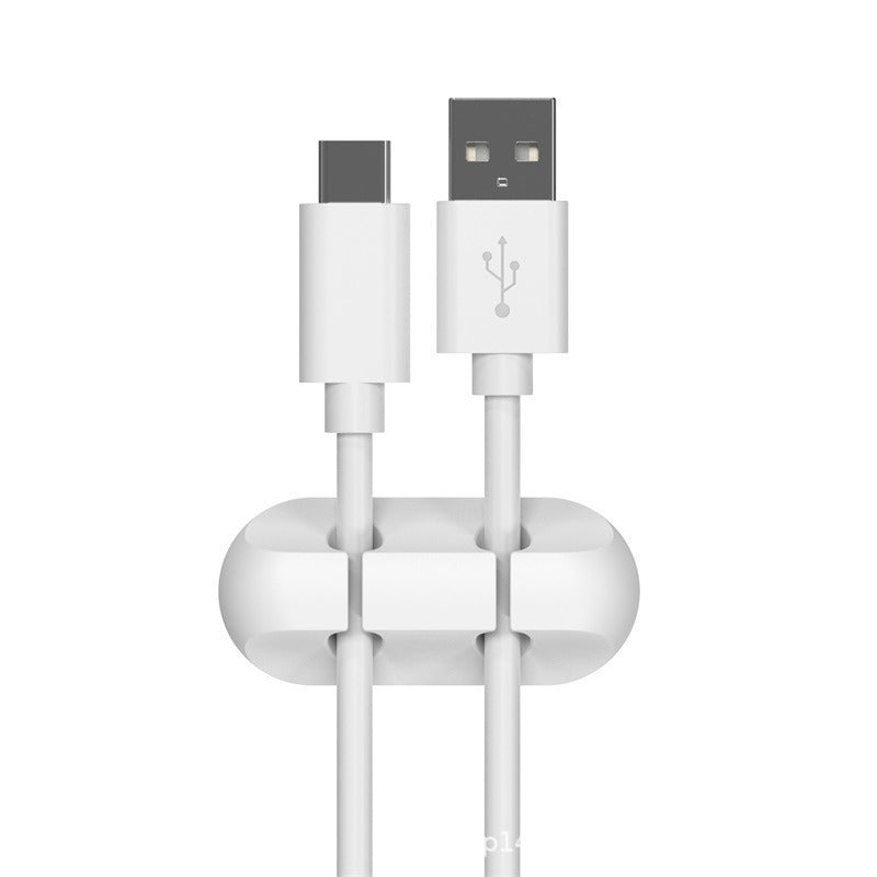 Silicone Cable Organizer & Charging Hub – Desktop Phone Accessory