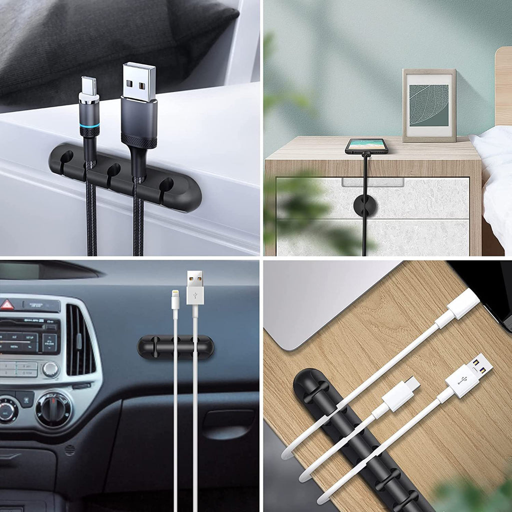 Silicone Cable Organizer & Charging Hub – Desktop Phone Accessory