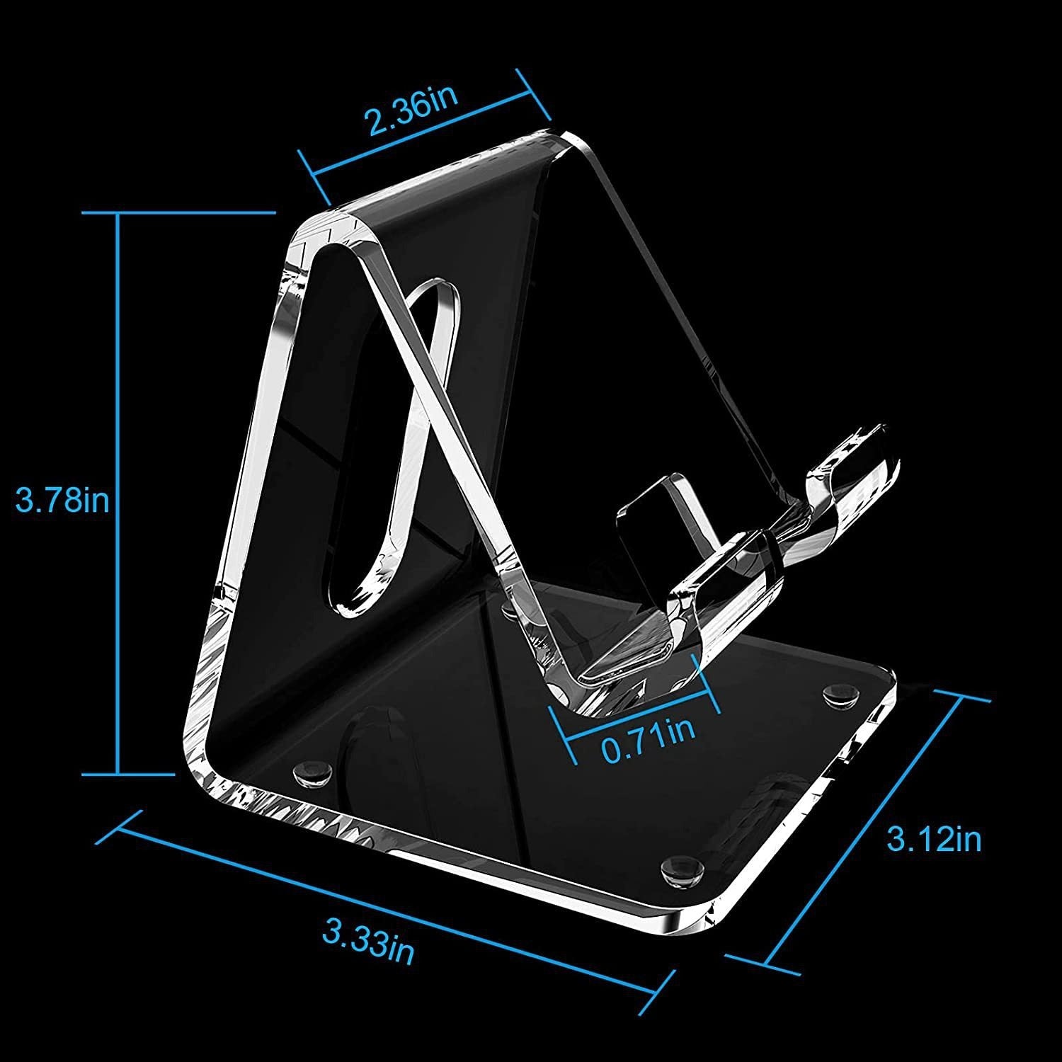 Clear Acrylic Phone Stand – Office Desk & Counter Display