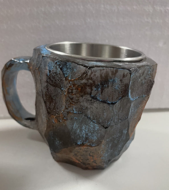“400ml Resin Mineral Crystal Coffee Mug with Handle”