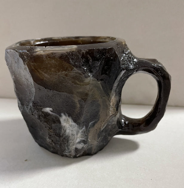 “400ml Resin Mineral Crystal Coffee Mug with Handle”