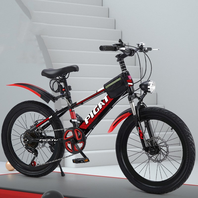 Kids Shock Absorption Mountain Bike – 20” Wheels, Variable Speed, Dual Brakes, Lightweight Frame