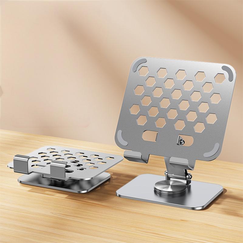 360° Rotating Foldable Tablet & Phone Stand – All-Metal Universal Holder