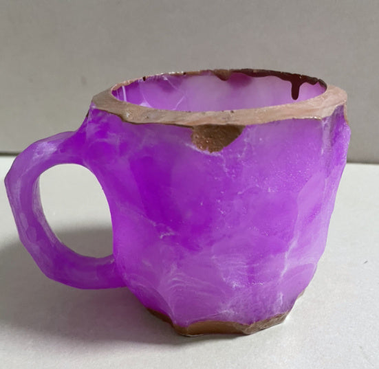 “400ml Resin Mineral Crystal Coffee Mug with Handle”