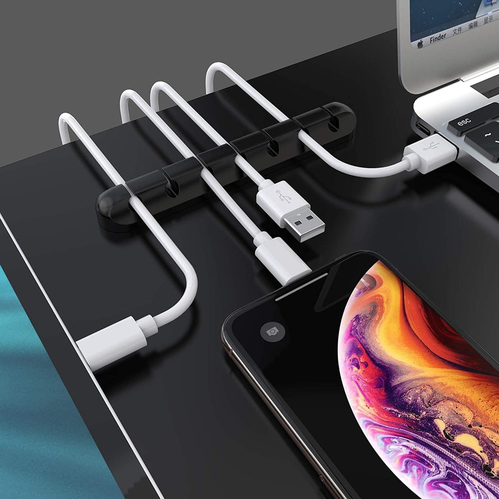 Silicone Cable Organizer & Charging Hub – Desktop Phone Accessory