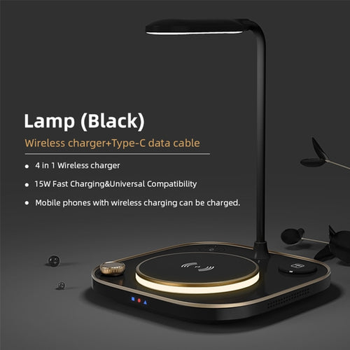 15W 3-in-1 Wireless Charging Desk Lamp – iPhone, Apple Watch & AirPods