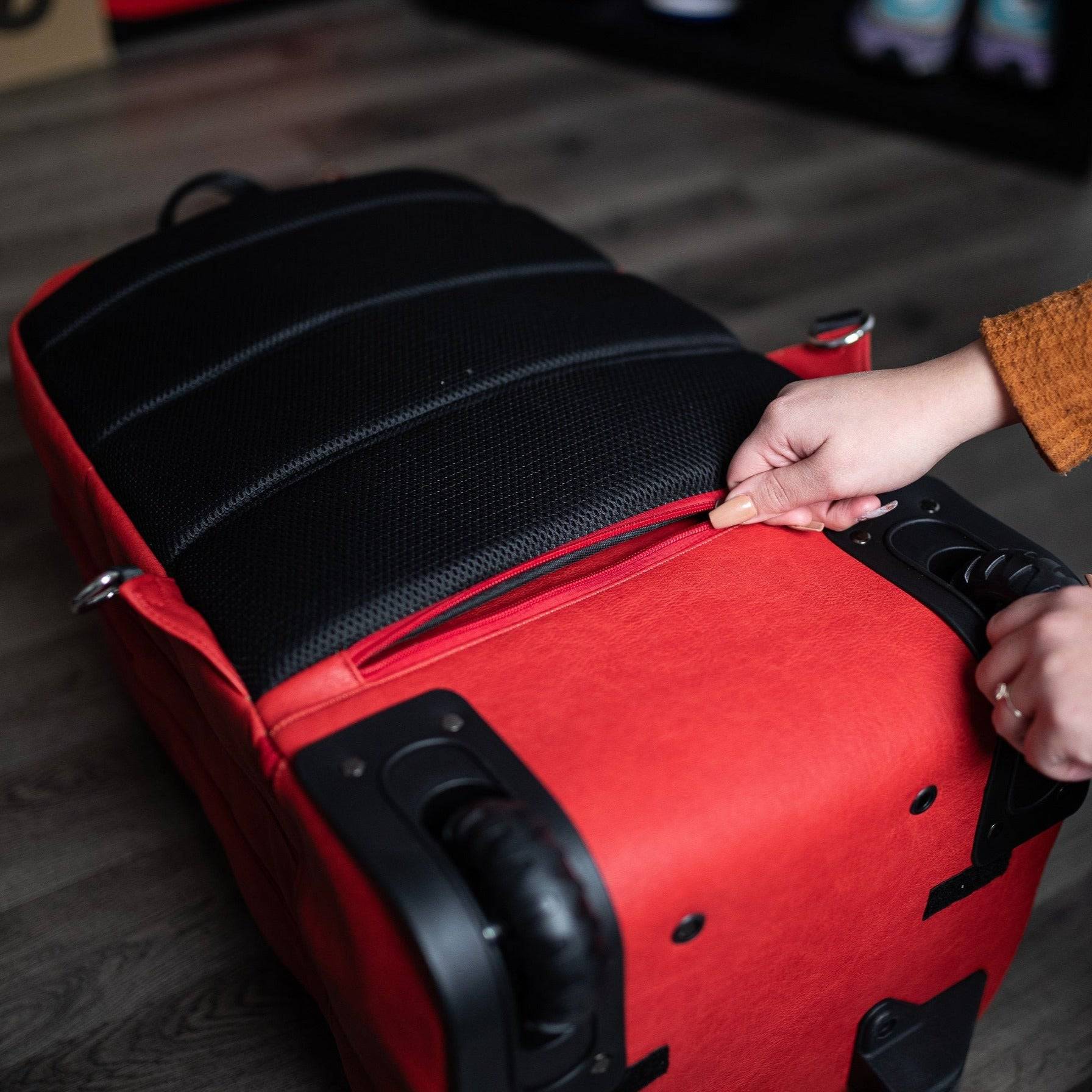 Red Leather Carry-On Roller Bag (Only 150 Made)