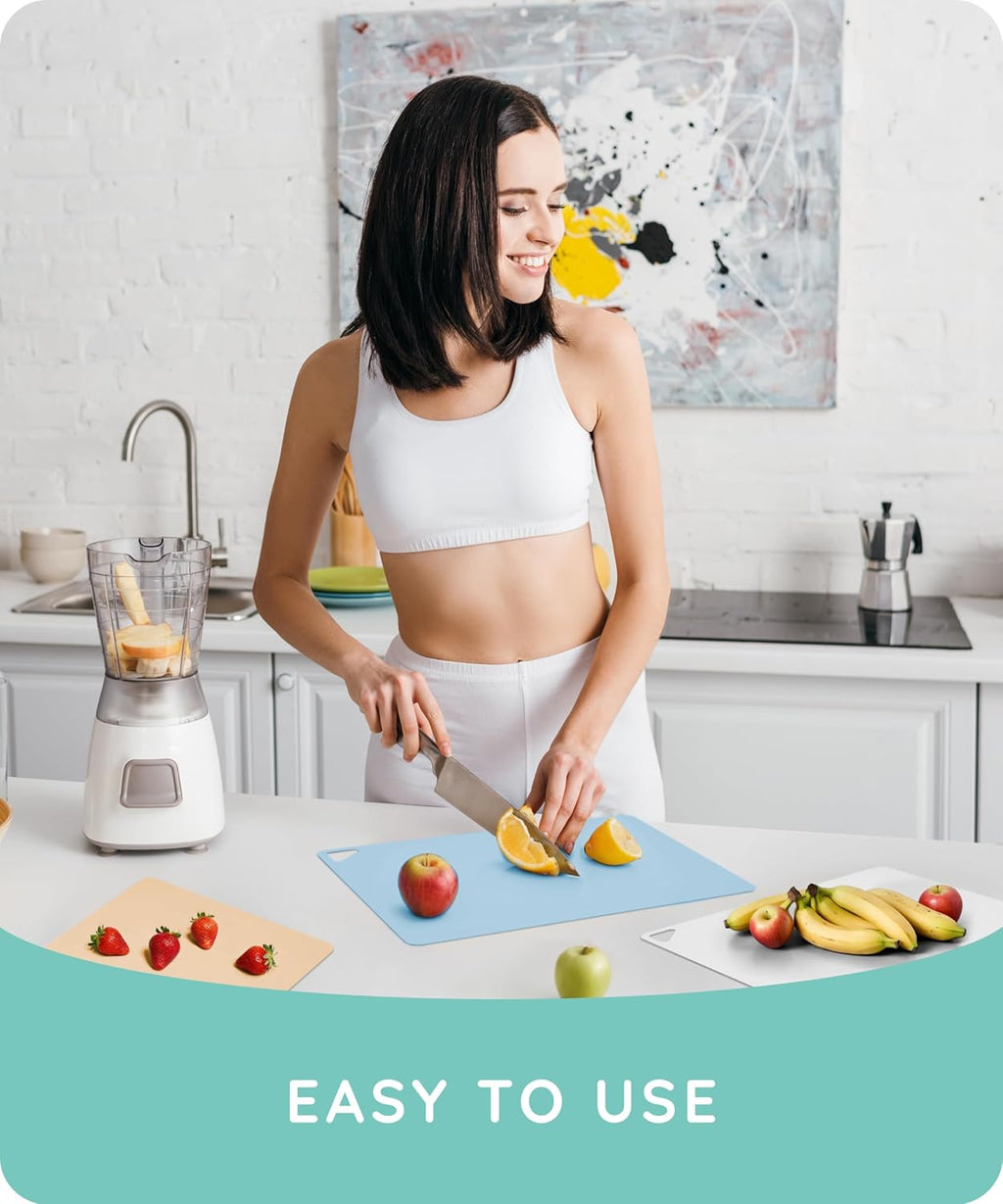 Flexible Cutting Mats Set of 3, BG/YLW/BL