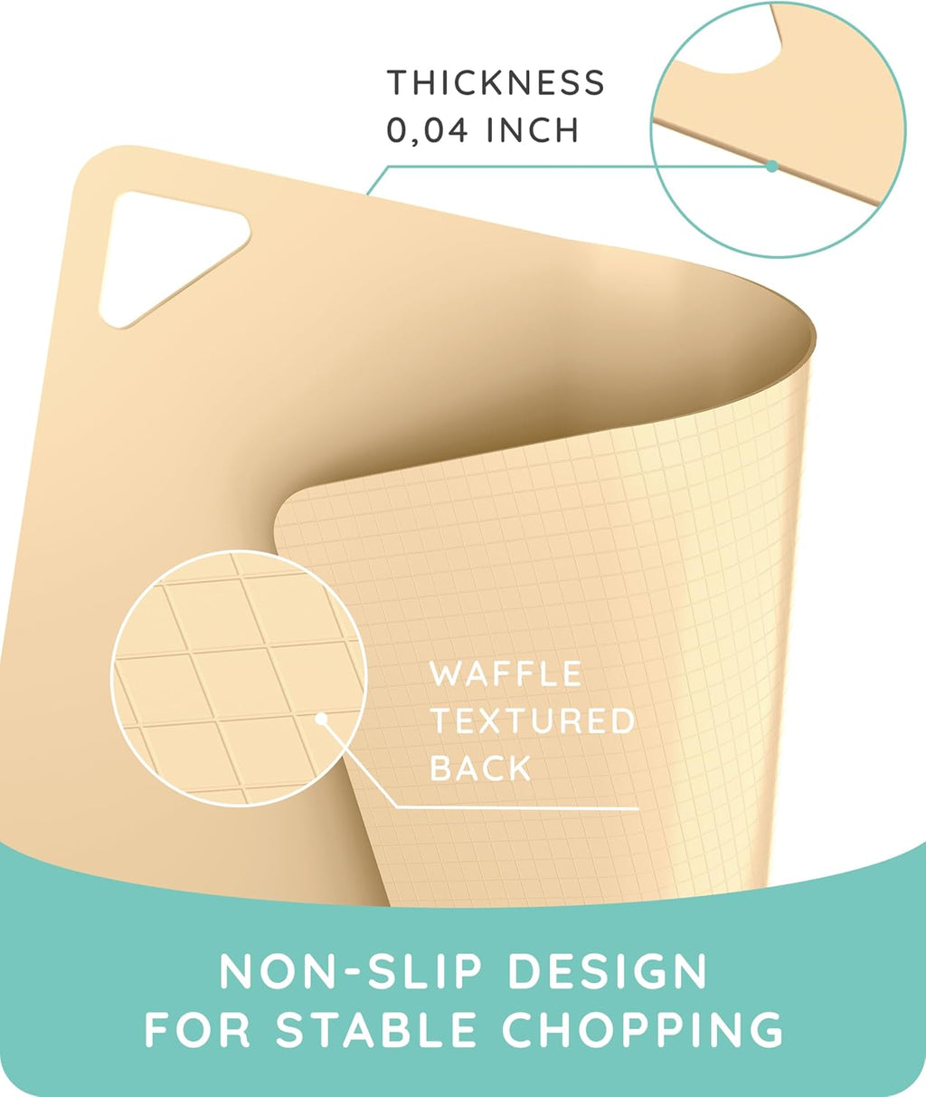 Flexible Cutting Mats Set of 3, BG/YLW/BL