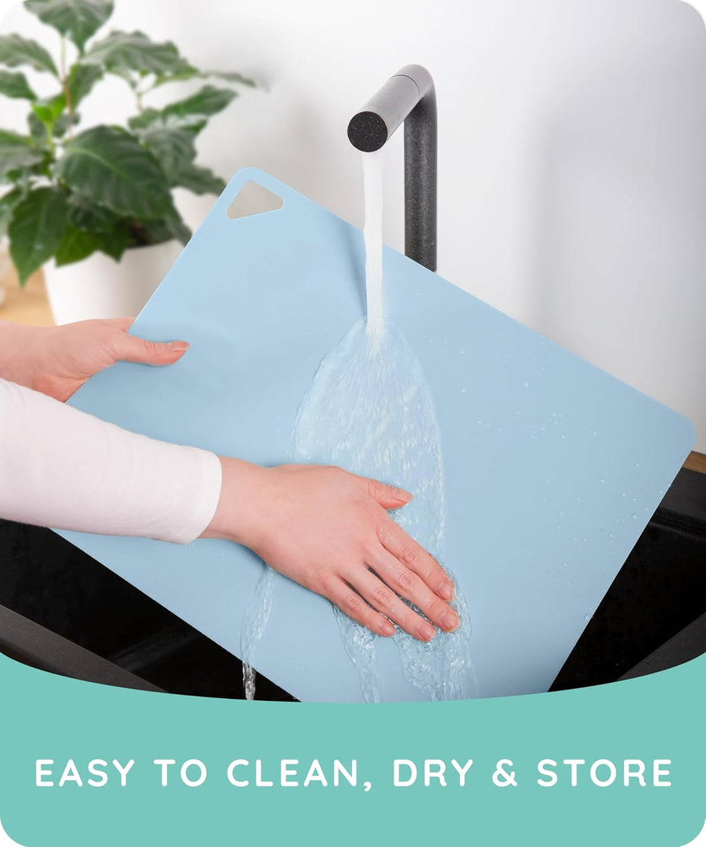 Flexible Cutting Mats Set of 3, BG/YLW/BL