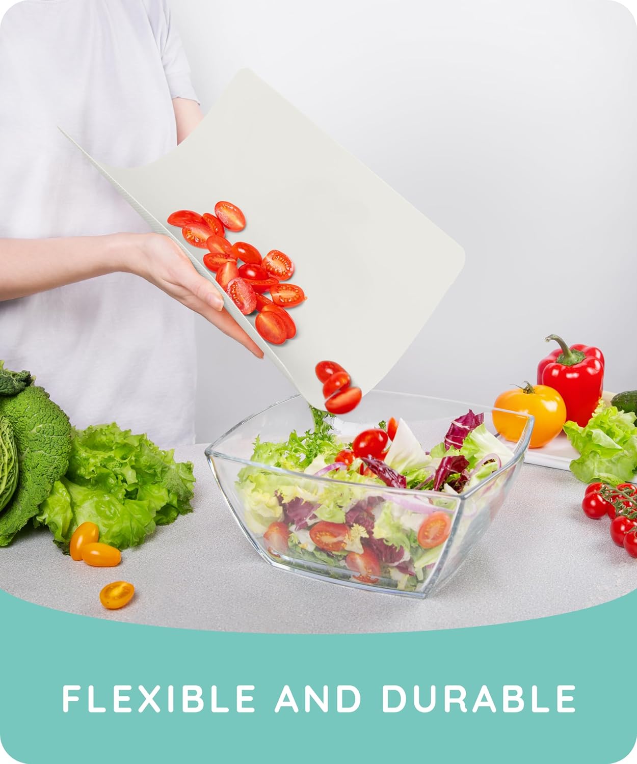 Flexible Cutting Mats Set of 3, BG/YLW/BL