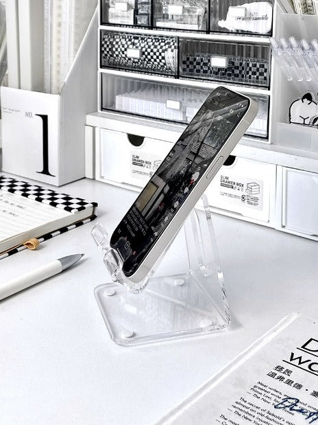 Clear Acrylic Phone Stand – Office Desk & Counter Display