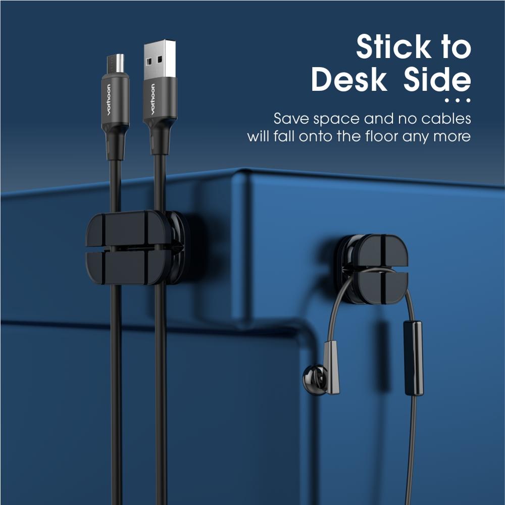 Vothoon Silicone Cross Cable Organizer – Flexible USB & Earphone Holder