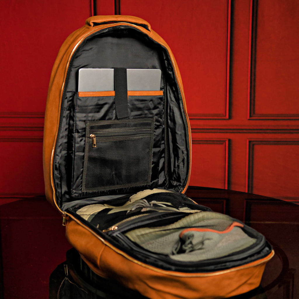 Brown Leather Commuter Bag